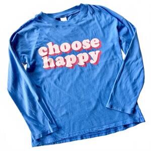 VGUC Melrose & Market “Choose Happy” Graphic Long Sleeve T-shirt ~ Size M(8/10)